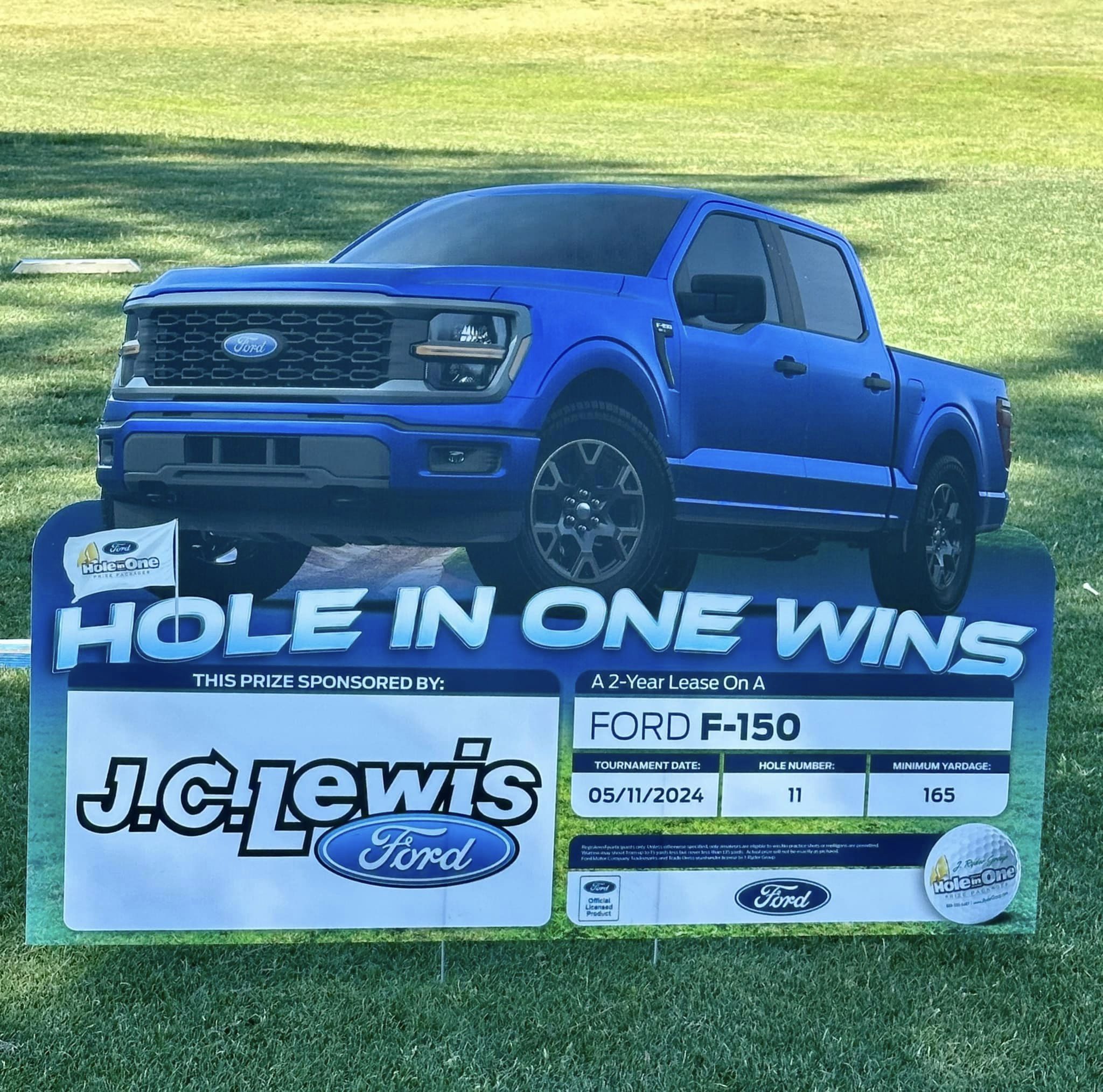 J.C. Lewis - Hole in One Sponsor